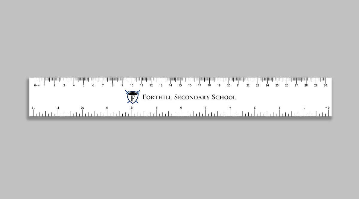 Ruler with School Logo